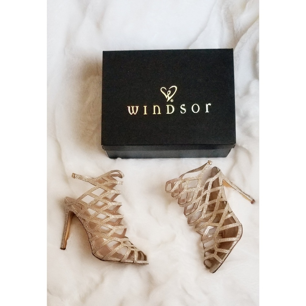 Gold Glitter High Heels